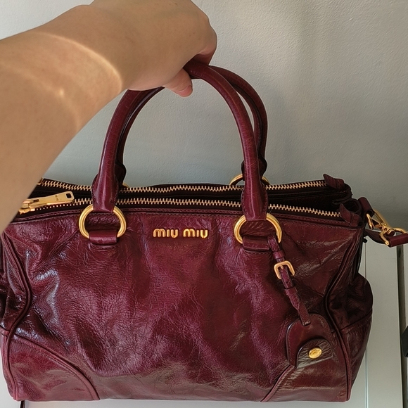 Miu Miu distressed leather satchel - Picture 2 of 7